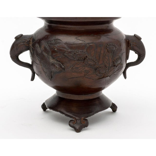 Chinese Patinated Bronze Tripod Censer For Sale In New York - Image 6 of 12