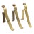 Set of Vintage Brass Curtain Rod Brackets For Sale