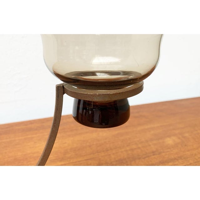 Mid-Century Danish Metal and Glass Candleholder, 1960s For Sale - Image 9 of 18