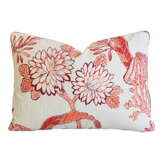 French Lelievre Nautical Sea Life Feather/Down Pillow 22" X 17" For Sale