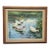 Signed J. Evans Duck Pond Oil Painting, English Country Landscape, Framed For Sale