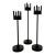 Vintage MCM Candlestick Holders by Van Keppel-Green, Set of Three. Cast Iron Brutalist Style For Sale