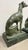 Pair of Bronze Greyhound Dog Sculptures on Marble Bases For Sale - Image 4 of 11