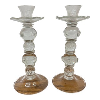 Juliska Berry Candlestick Holders, Pair For Sale