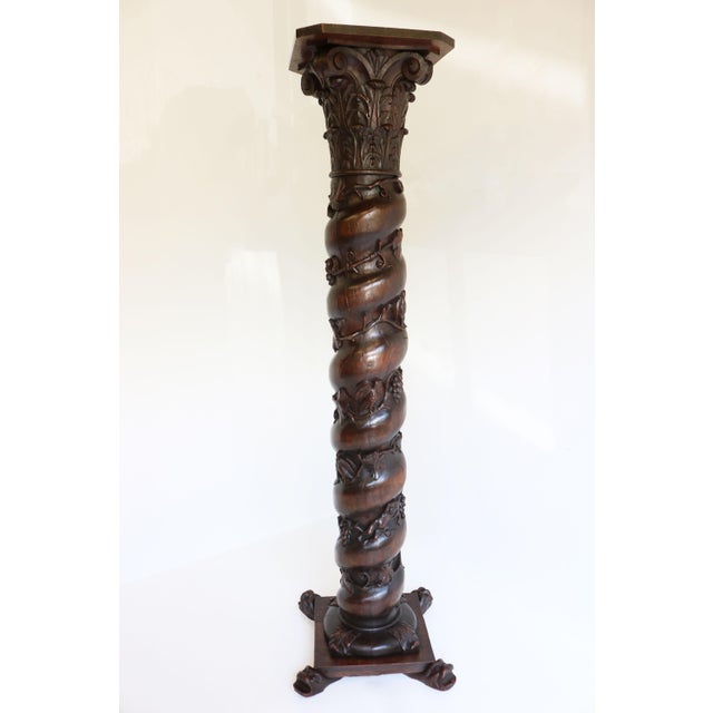 Antique French Oak Pedestal, 1860 For Sale - Image 11 of 11