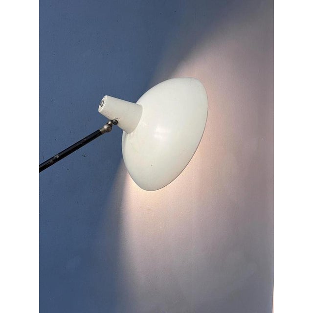 Metal Vintage Anvia Floor Lamp in White by J.J.M. Hoogervorst For Sale - Image 7 of 13