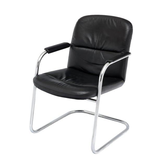 Vintage Klöber Leather Armchairs For Sale - Image 4 of 10