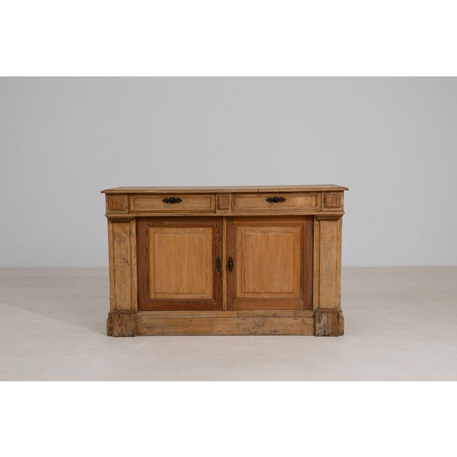 Wood 19th Century France Antique White Wood Storage Cabinets & Cupboards For Sale - Image 7 of 10