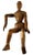 32"H x 8"W x 4"D This elegant lay figure mannequin is an articulated model from Sarreid Ltd, a testament to 20th century...