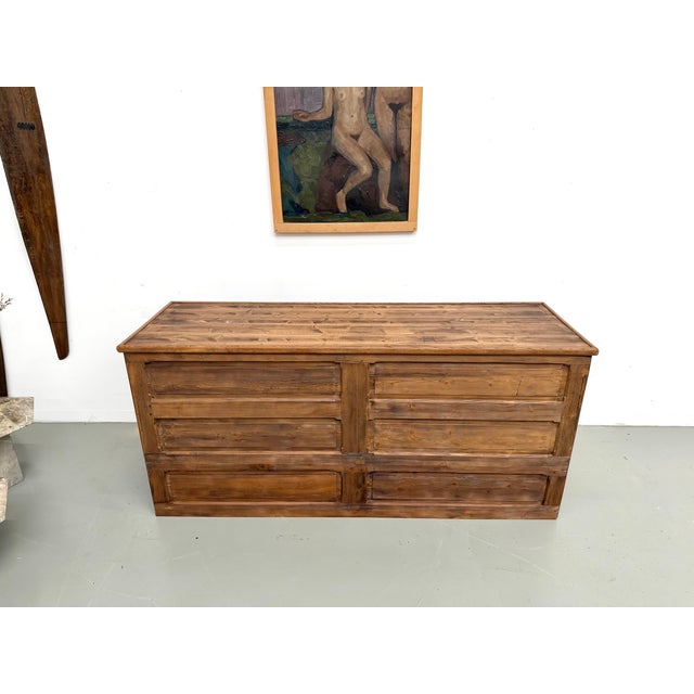 Wood Vintage Pine Workbench, 1950 For Sale - Image 7 of 18