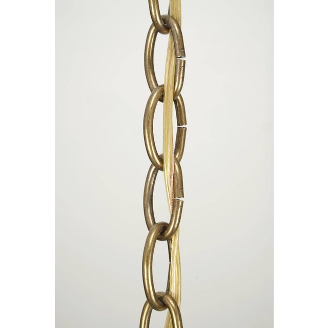 Restored French Eight Arm Brass Crystal Chandelier For Sale - Image 10 of 10
