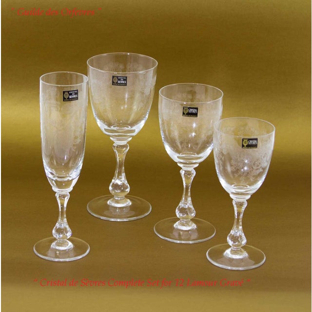 White Complete Set for 12 Persons, Lamour Gravé 1600 in It’s Factory Original Packing of 1980’s For Sale - Image 8 of 17