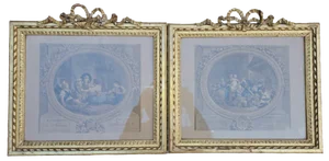 After Fragonard, Figurative Scenes, 19th Century, Engravings, Set of 2
