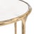 Spritely Home Jessa Metal Round End Table in Brass with White Marble Top For Sale - Image 4 of 7