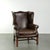 Vintage Cowhide Wing Armchair For Sale - Image 12 of 12