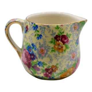 1940s English Chintz Cream Jug - Lord Nelson Ware "Rose Time" For Sale