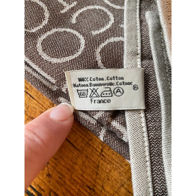 Late 20th Century Late 20th Century St. Roch French Cotton Jacquard "Chocolat" Theme Tea Towel For Sale - Image 5 of 8