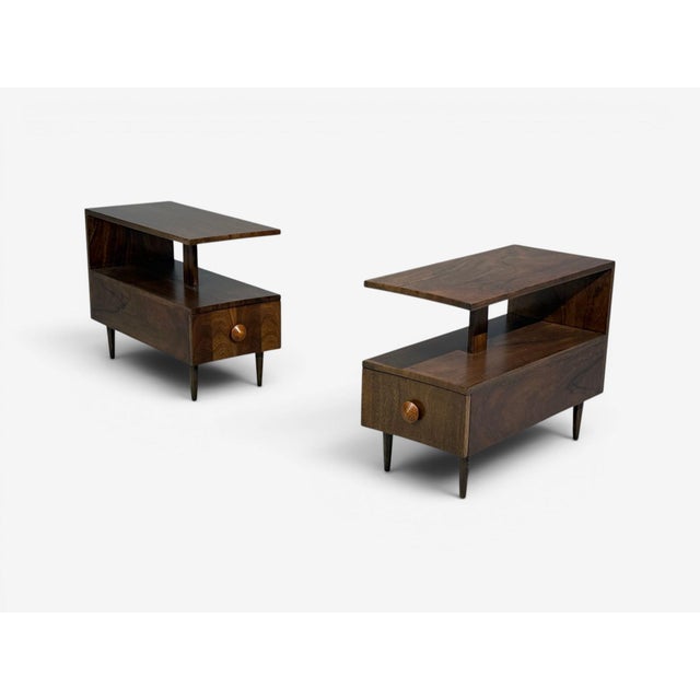 Mid-Century Modern Gilbert Rohde, Rare Paldao End Tables, Walnut, Usa, 1940s For Sale - Image 3 of 16