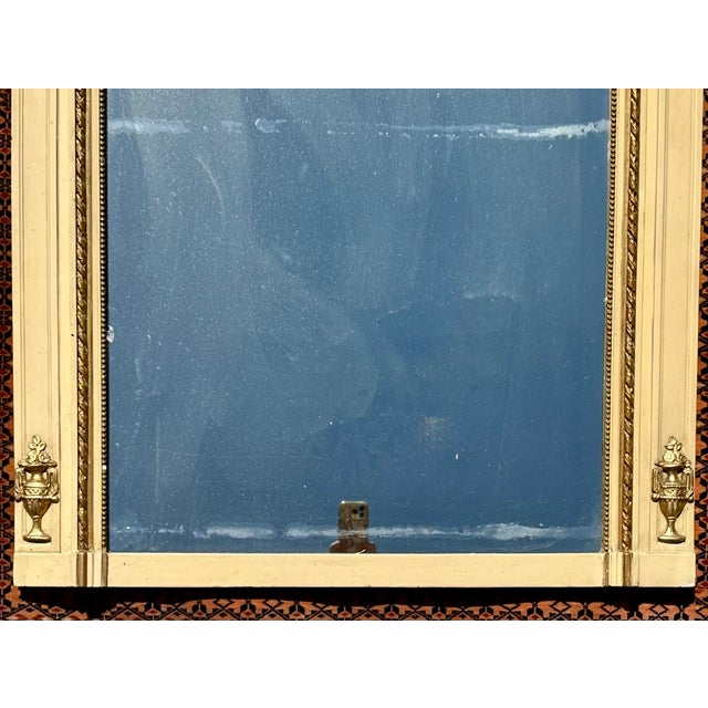 19th Century French Neoclassical Painted Trumeau Ca. 1870 For Sale In West Palm - Image 6 of 12