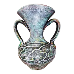 Early 20th Century Venetian Amphora Style Ceramic Twin Handled Vase