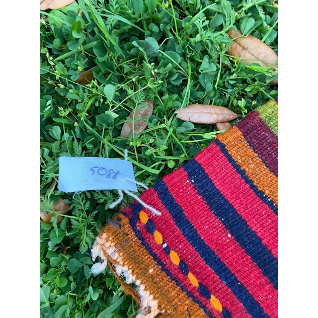 Vintage Turkish Striped Kilim Area Rug For Sale In Houston - Image 6 of 9