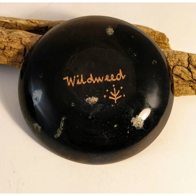 Shabby Chic Vintage Wildweed Enamel on Copper Garden Plant Dish For Sale - Image 3 of 4
