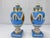 Ceramic 19th C. Kpm Porcelain Celestial Blue Ground & Grisaille Window Urns - Pair For Sale - Image 7 of 10