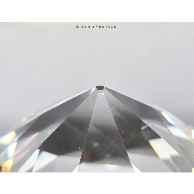 Vintage Original Crystal Swarovski Signed Chaton Diamond on Mirrored Pedestal Display Stand For Sale In Greenville, SC - Image 6 of 7