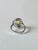 A very gorgeous and beautiful, Yellow Sapphire & Black Enamel Cocktail Engagement Ring set in 18K White Gold & natural...