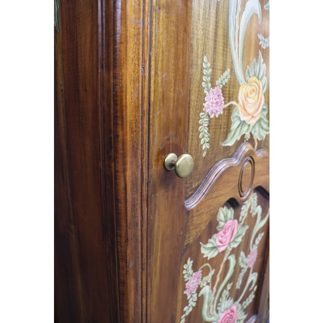 French Country Painted Cherry Chimney Cupboard For Sale - Image 9 of 13