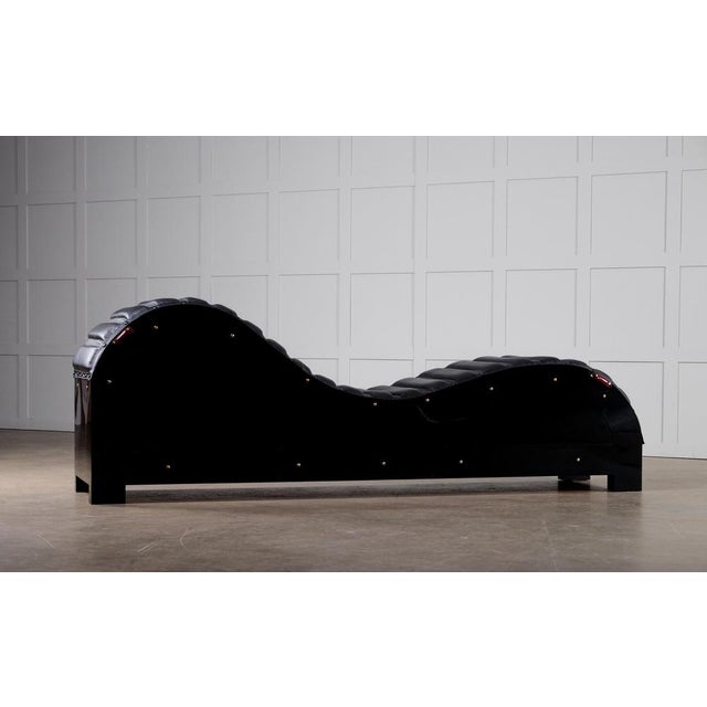 Black Chaise Longue attributed to Mats Theselius for Källemo, 1990s For Sale - Image 8 of 12