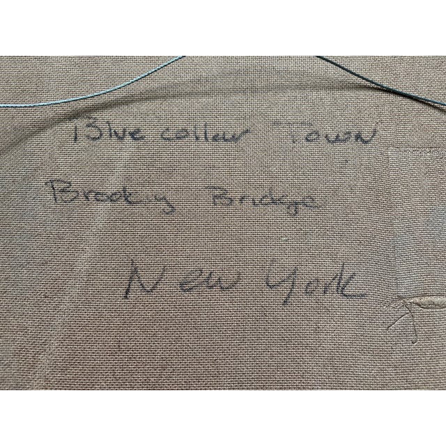 Christopher Willett, "Brooklyn Bridge", Oil on Masonite For Sale - Image 9 of 10