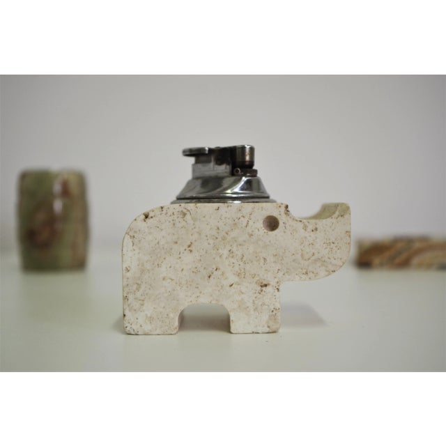 Gemstone Smoking Accessories in Marble and Onyx, 1970s, Set of 4 For Sale - Image 7 of 13