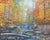 Original Oil Painting of Autumn Forest Stream For Sale