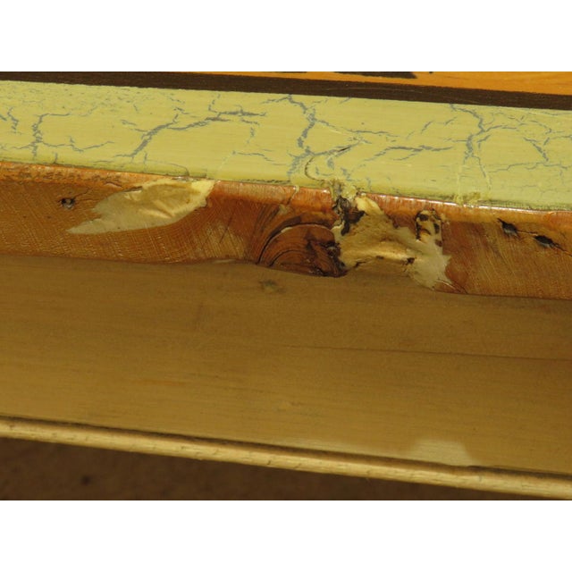 Hand Painted Celtic Viking Themed Table by Tina Turner, 1970s For Sale - Image 4 of 14