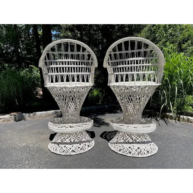 Mid-Century Modern Spun Fiberglass Bar Stools Attributed to Russell Woodard - a Pair For Sale In New York - Image 6 of 13