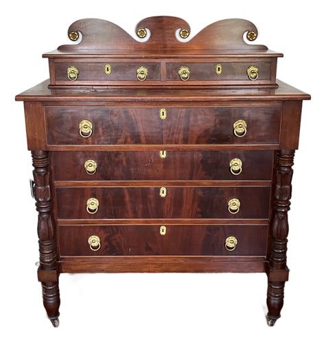 Early Nineteenth Century American Empire Mahogany Chest of Drawers