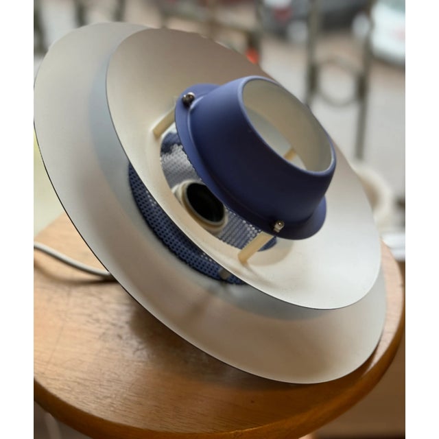 Vintage Blue Viola Pendant Lamp from Jeka, 1970s For Sale - Image 10 of 11