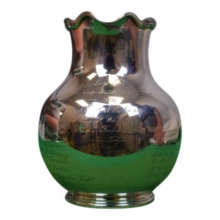 Harry Payne Whitney Sterling Silver Pitcher Engraved Westchester Polo Cups Newport 1891 For Sale