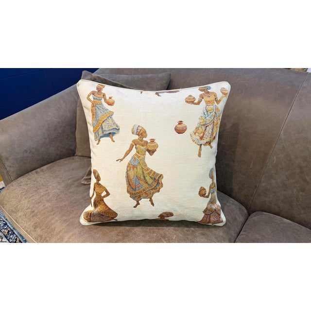 Woven African Women Cushion Cover For Sale In Los Angeles - Image 6 of 14
