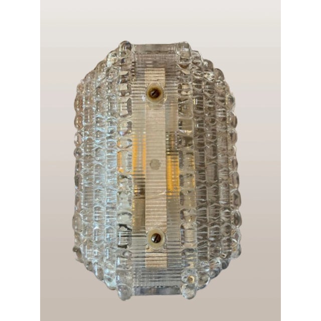 Frosted Glass Sconces Attributed to Kaiser Leuchten, Germany, 1960s, Set of 3 For Sale - Image 6 of 11