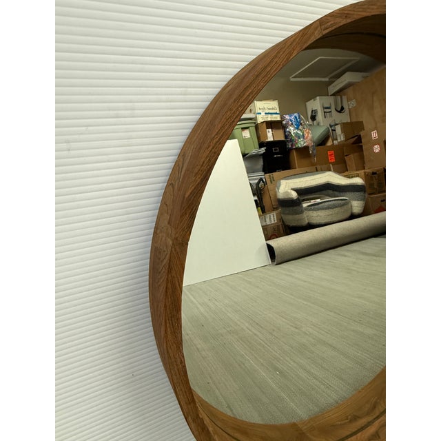 2020s Brownstone Capri Mirror, Teak Wood For Sale - Image 5 of 12