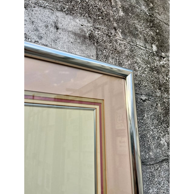 Mid-Century Modern Abstract Artwork "Espacio 2" Framed and Igned by the Artitst. Circa 1970s For Sale - Image 11 of 17