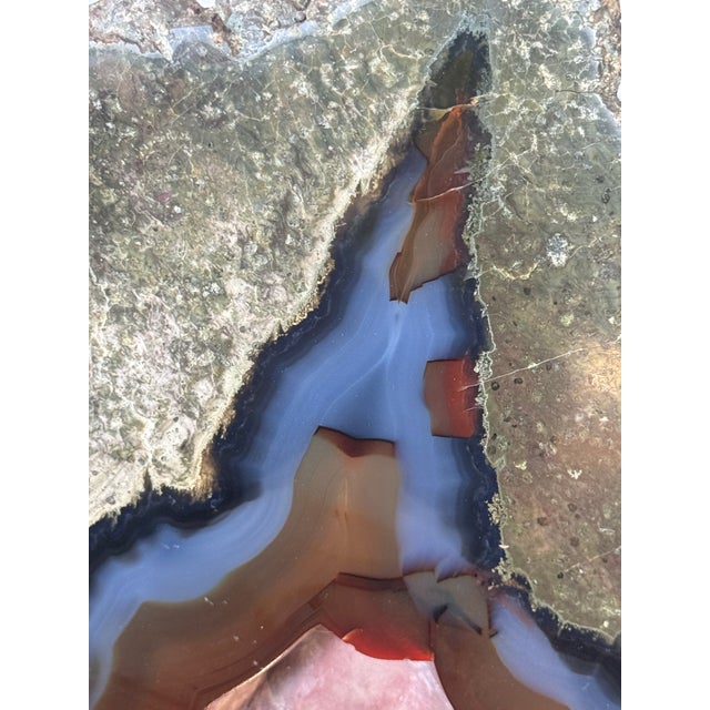 Red Mid 20th Century Spectacular Red Fox Agate Thunderegg Extra Large Bookends For Sale - Image 8 of 10