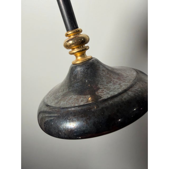 Unique crystal and brass Italian candle stick holders, set of two. Product has very pretty natural patina some minor...