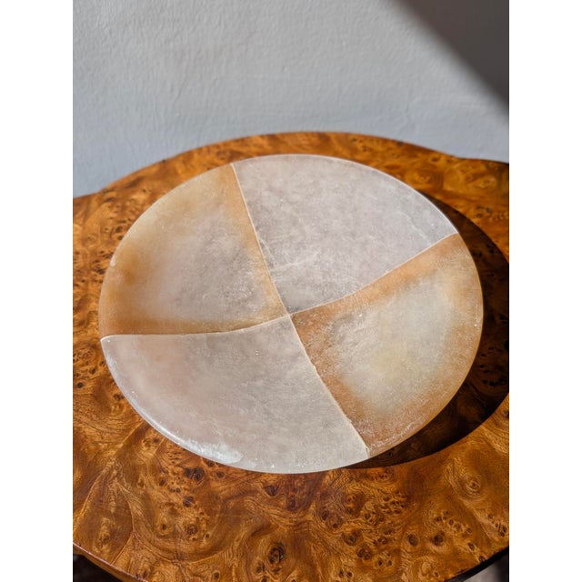 Vintage Italian Alabaster Harlequin Centrepiece Bowl from Volterra, 1970s For Sale - Image 11 of 11
