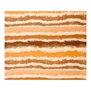 Vintage Scalamandre Bronze & Copper Stripe Silk Blend Fabric- 7.75 Yards For Sale