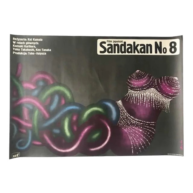 Polish Sandakan No 8 Film Poster by Romuald Socha, 1980s For Sale