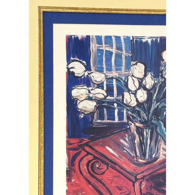2000 - 2009 Signed and Framed Limited Edition Michele Kennedy Lithograph 'White Tulips' Numbered '1175/1500' For Sale - Image 5 of 16