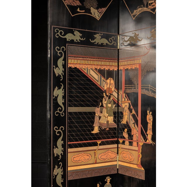 Chinese 1940s Vintage Chinese Coromandel Screen For Sale - Image 3 of 9